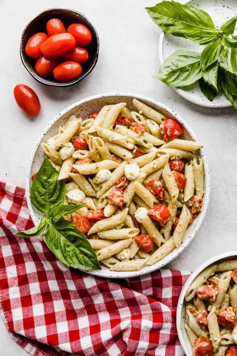 Pesto Pasta with Tomatoes — Salt & Baker