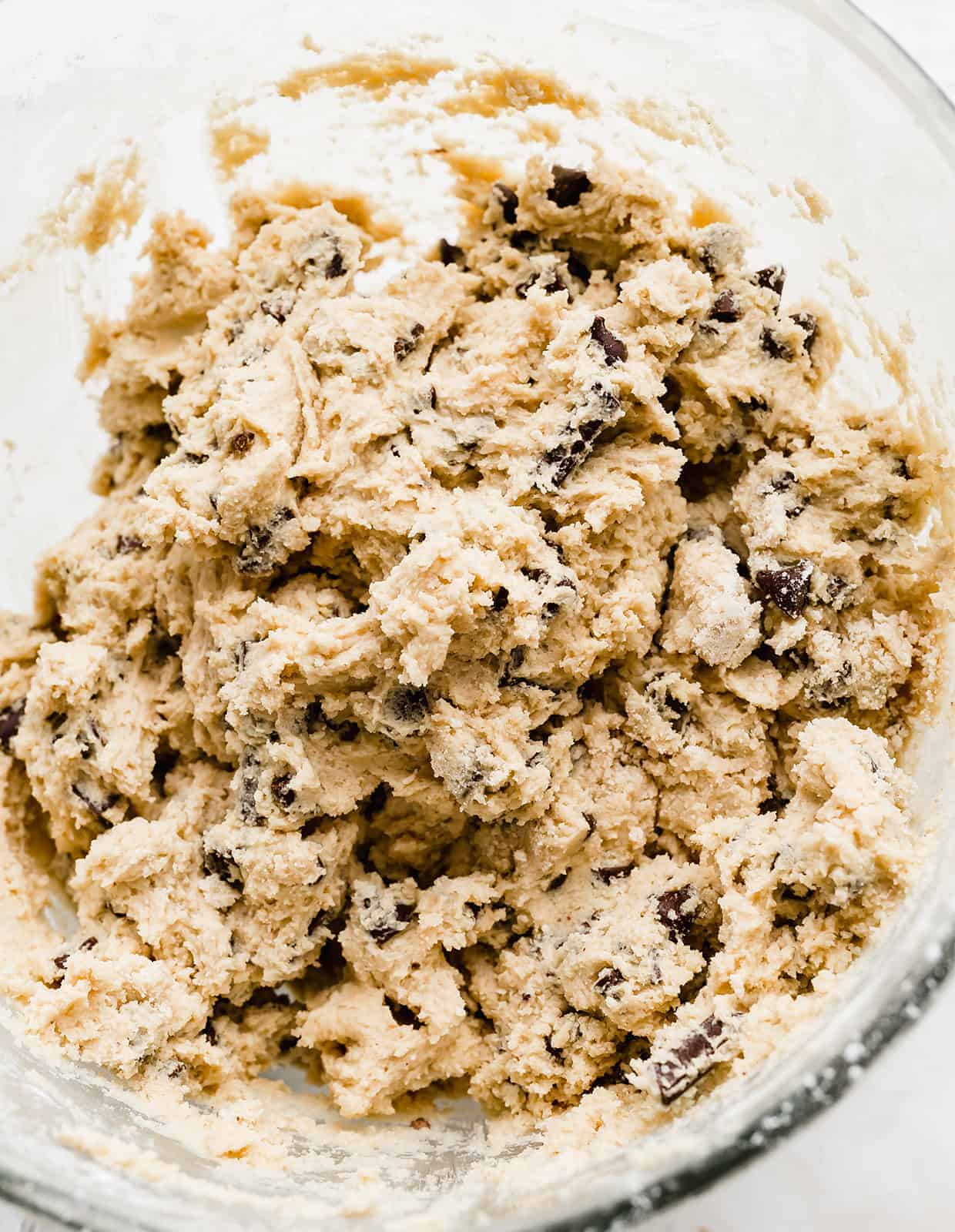Chocolate Chip Cookie dough batter.
