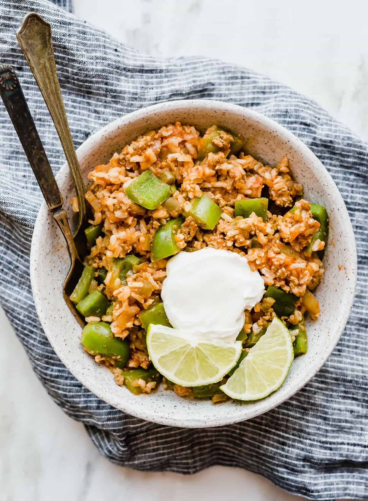 This Reverse Stuffed Peppers and Brown Rice Bowl will become your new go-to meal! It's super healthy, easy to make, and doesn't require any special ingredients!