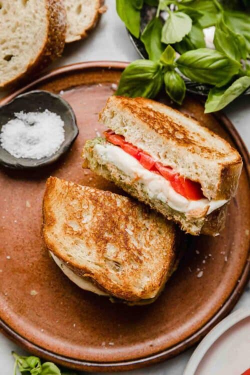 Pesto Mozzarella Sandwich - Salt & Baker