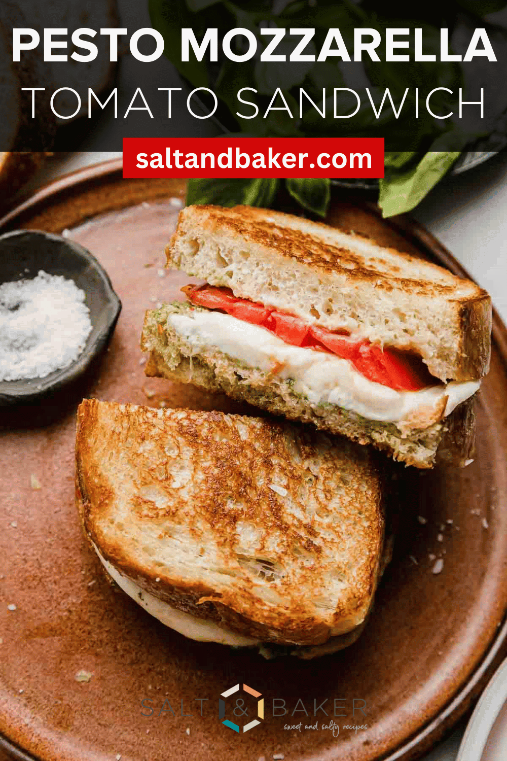Pesto Mozzarella Sandwich - Salt & Baker