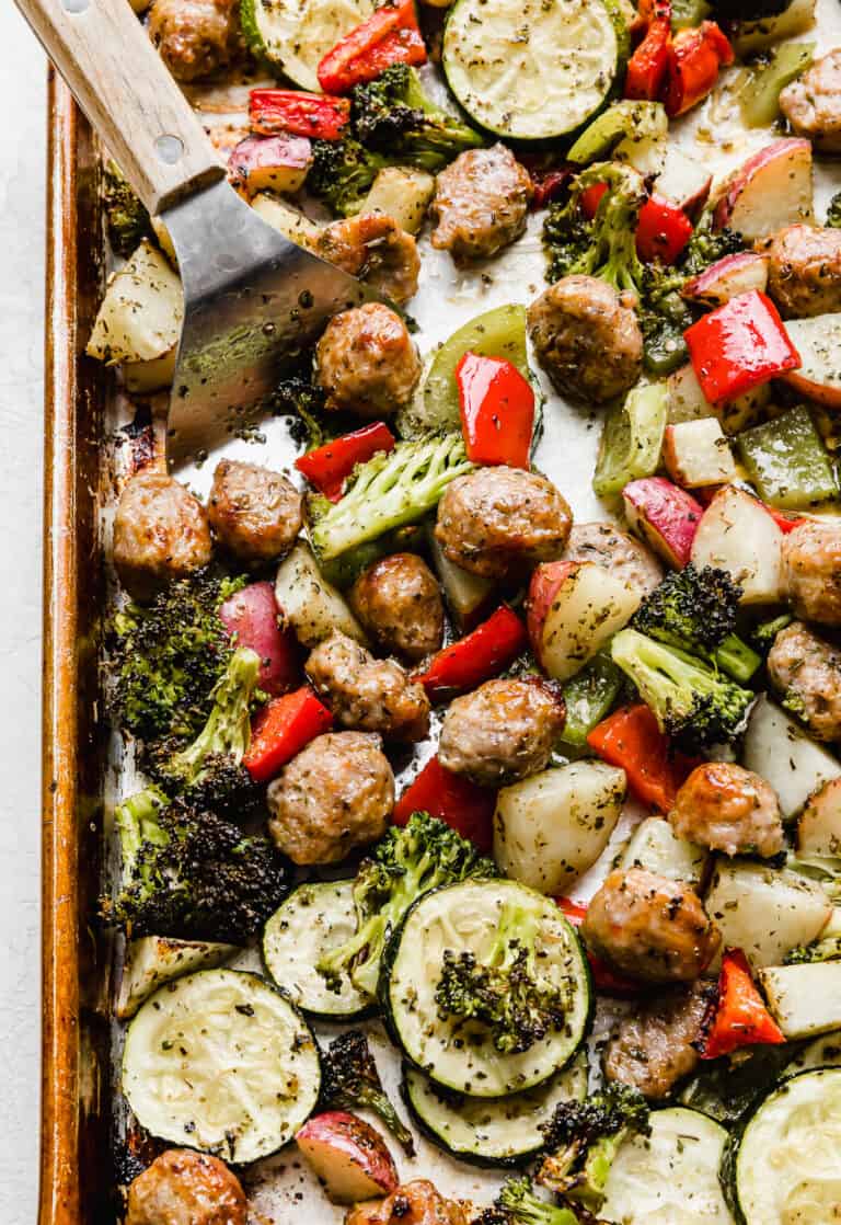 Sheet Pan Sausage and Veggies - Salt & Baker