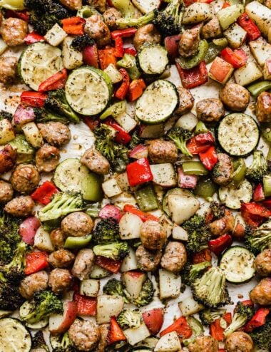 Sheet Pan Sausage and Veggies - Salt & Baker