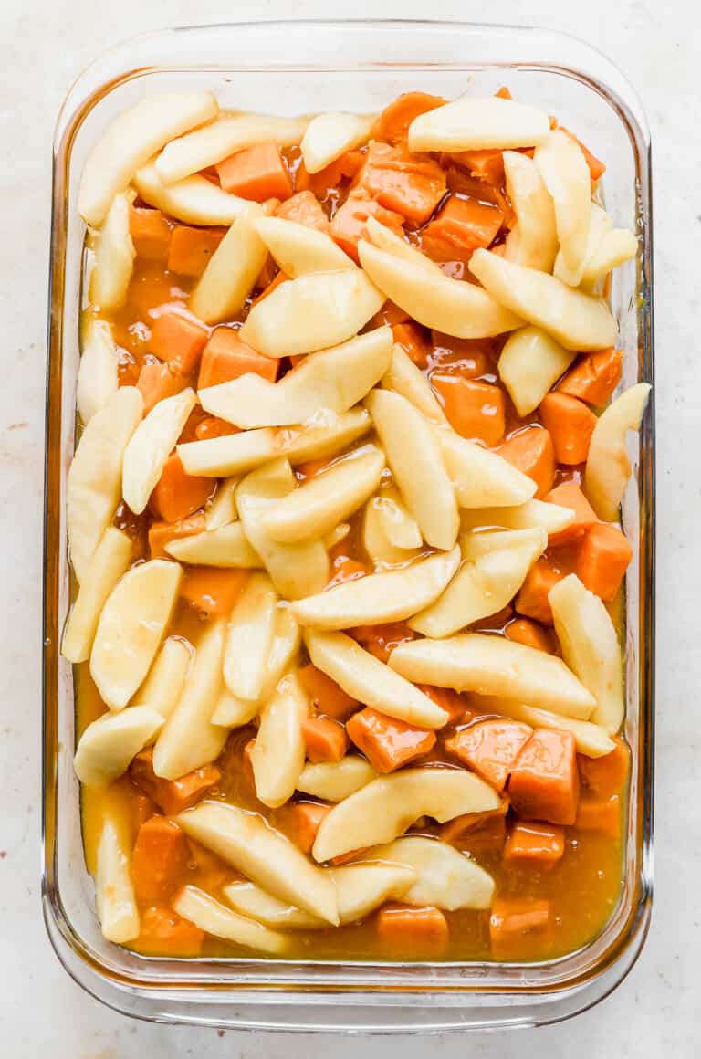 Orange Juice Candied Yams with Apples Salt & Baker