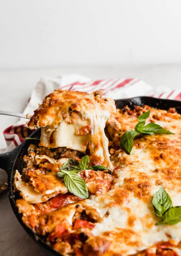 Cast Iron Lasagna (with NO Boil Noodles!) — Salt & Baker