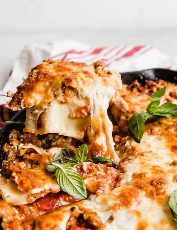 Cast Iron Lasagna (with NO Boil Noodles!) — Salt & Baker