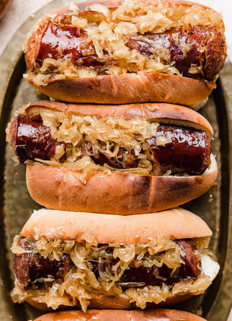 Crock Pot Kielbasa And Sauerkraut - Salt & Baker