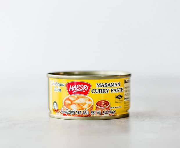 A 4 ounce can of Massaman Curry paste.