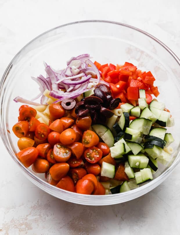 Summer Fresh Greek Pasta Salad - Salt & Baker