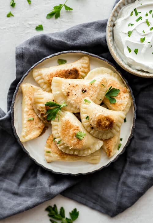 Homemade Pierogies with Sour Cream — Salt & Baker