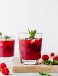 Non Alcoholic Raspberry Mojito Mocktail Recipe -- Salt & Baker