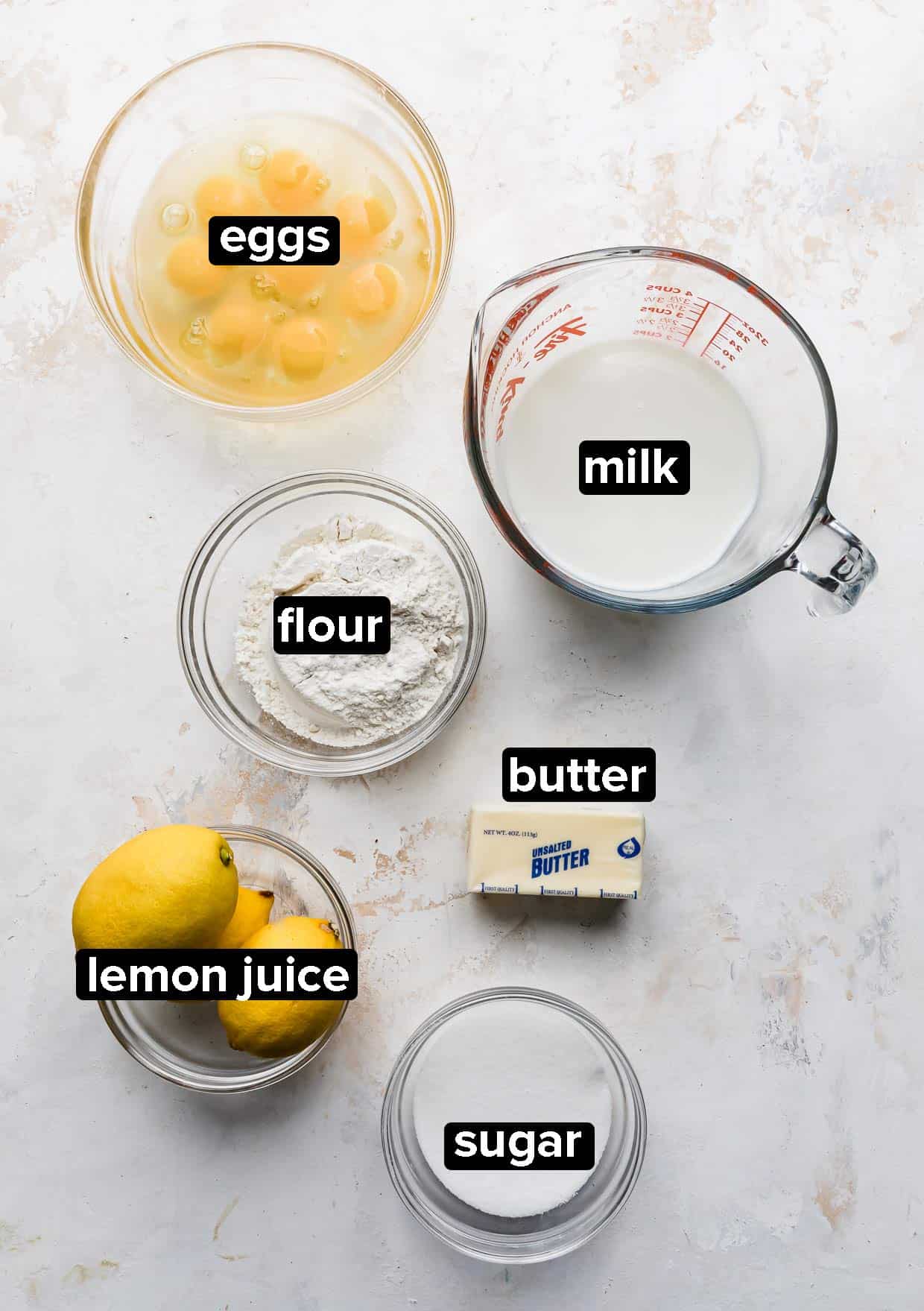 Ingredients used to make English Pancakes in a blender.