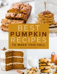 A collage of pumpkin recipes.