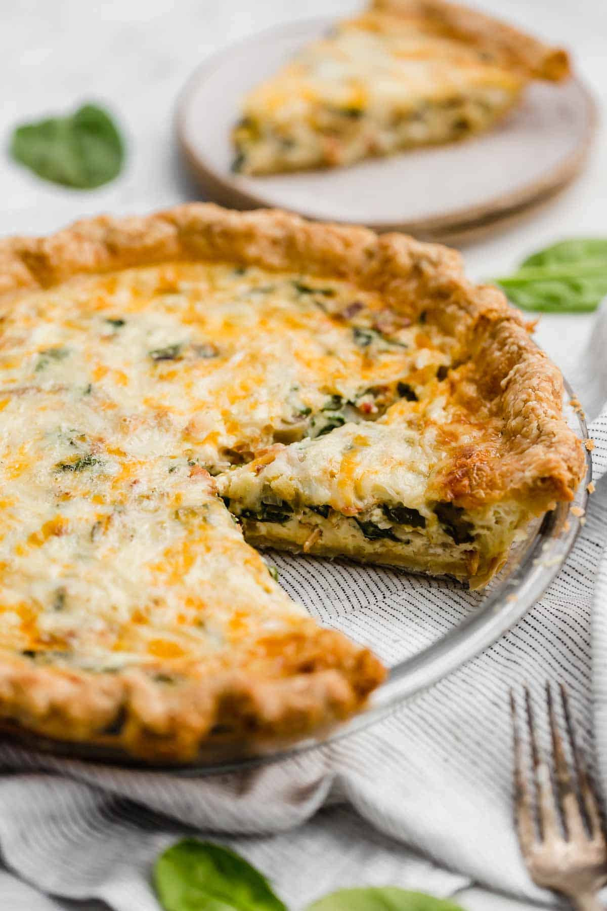 Spinach and Bacon Quiche — Salt & Baker