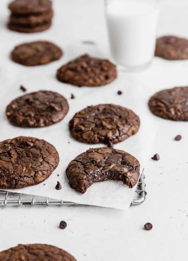 Fudgy Brownie Mix Cookies — Salt & Baker