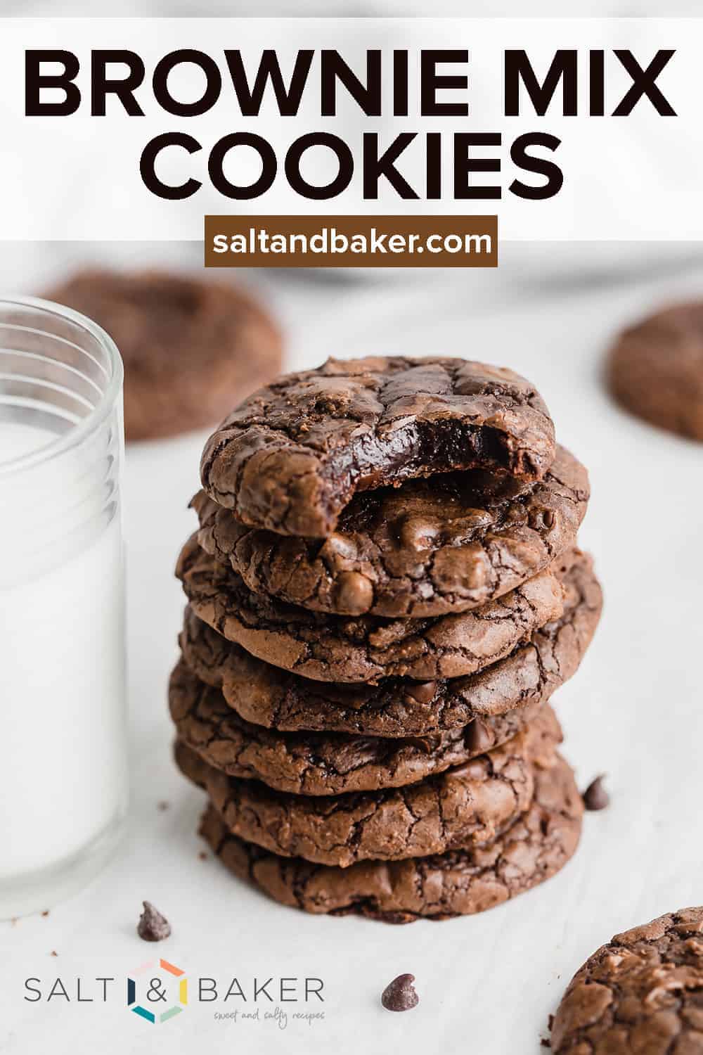 Fudgy Brownie Mix Cookies — Salt And Baker