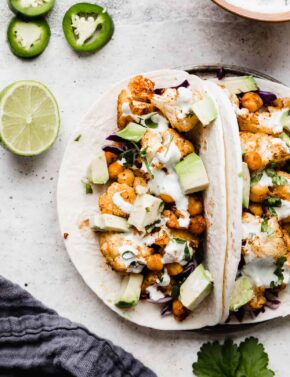 Cauliflower and Chickpea Tacos