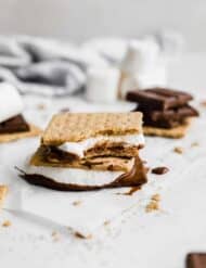 An Oven S'more with a bite taken out of it.