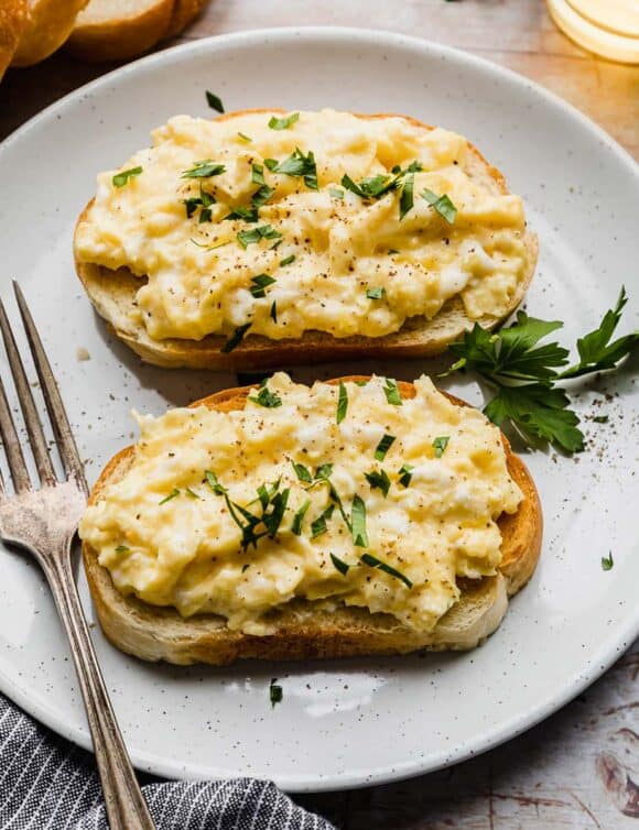 Scrambled Eggs on Toast - Salt & Baker