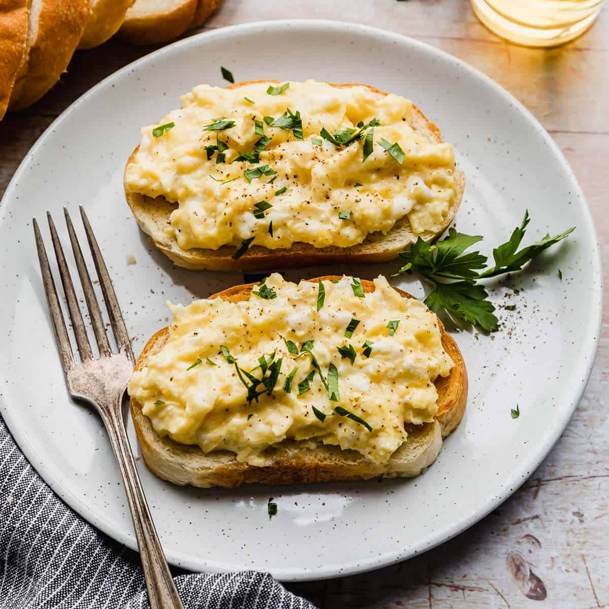 Scrambled Eggs on Toast - Salt & Baker