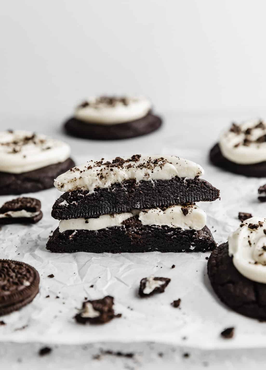 Crumbl Copycat Chocolate Oreo Cookies Salt Baker