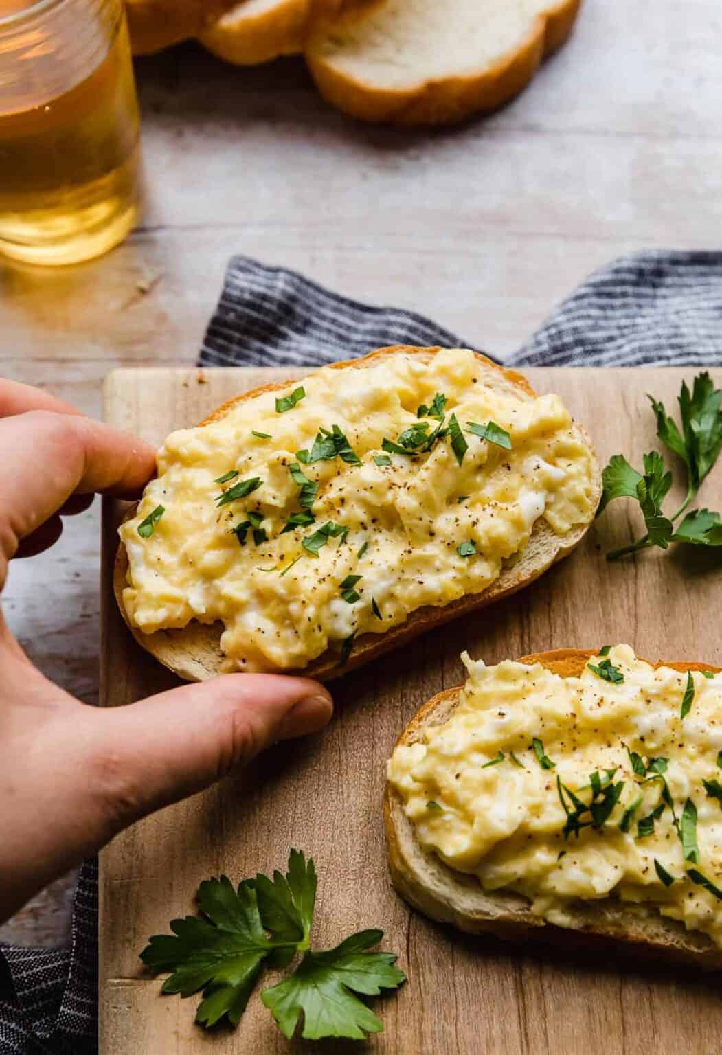 Scrambled Eggs on Toast - Salt & Baker