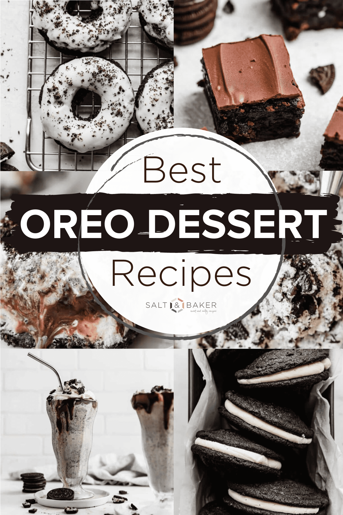 Oreo dessert recipes that will make your mouth water! Oreo milkshake, Oreo brownies, Oreo cookies, Oreo donuts and more!