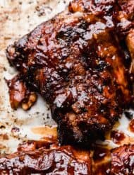 Charred Coca Cola Ribs made in the slow cooker.