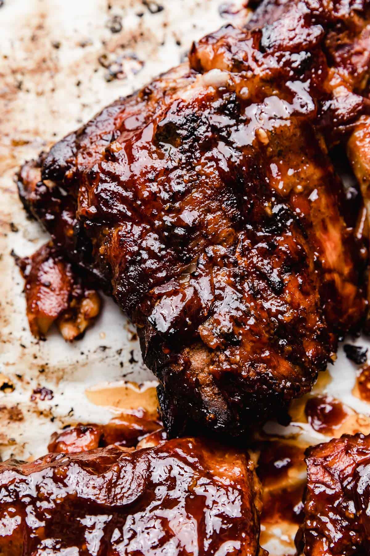 Charred Coca Cola Ribs made in the slow cooker. 