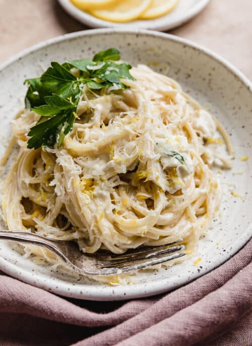 Creamy Lemon Chicken Pasta - Salt & Baker