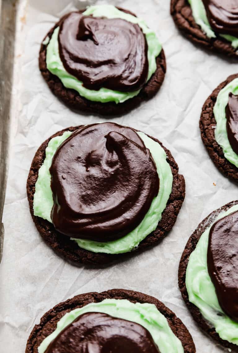 Crumbl Mint Brownie Cookies Salt Baker