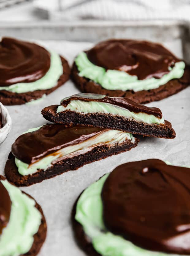 Crumbl Mint Brownie Cookies Salt Baker