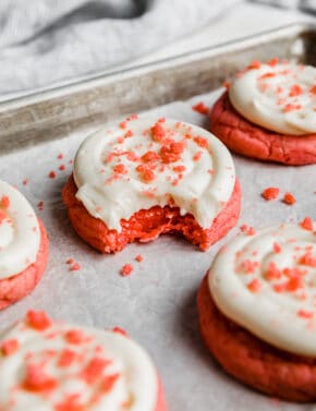 Crumbl Pink Velvet Cookies