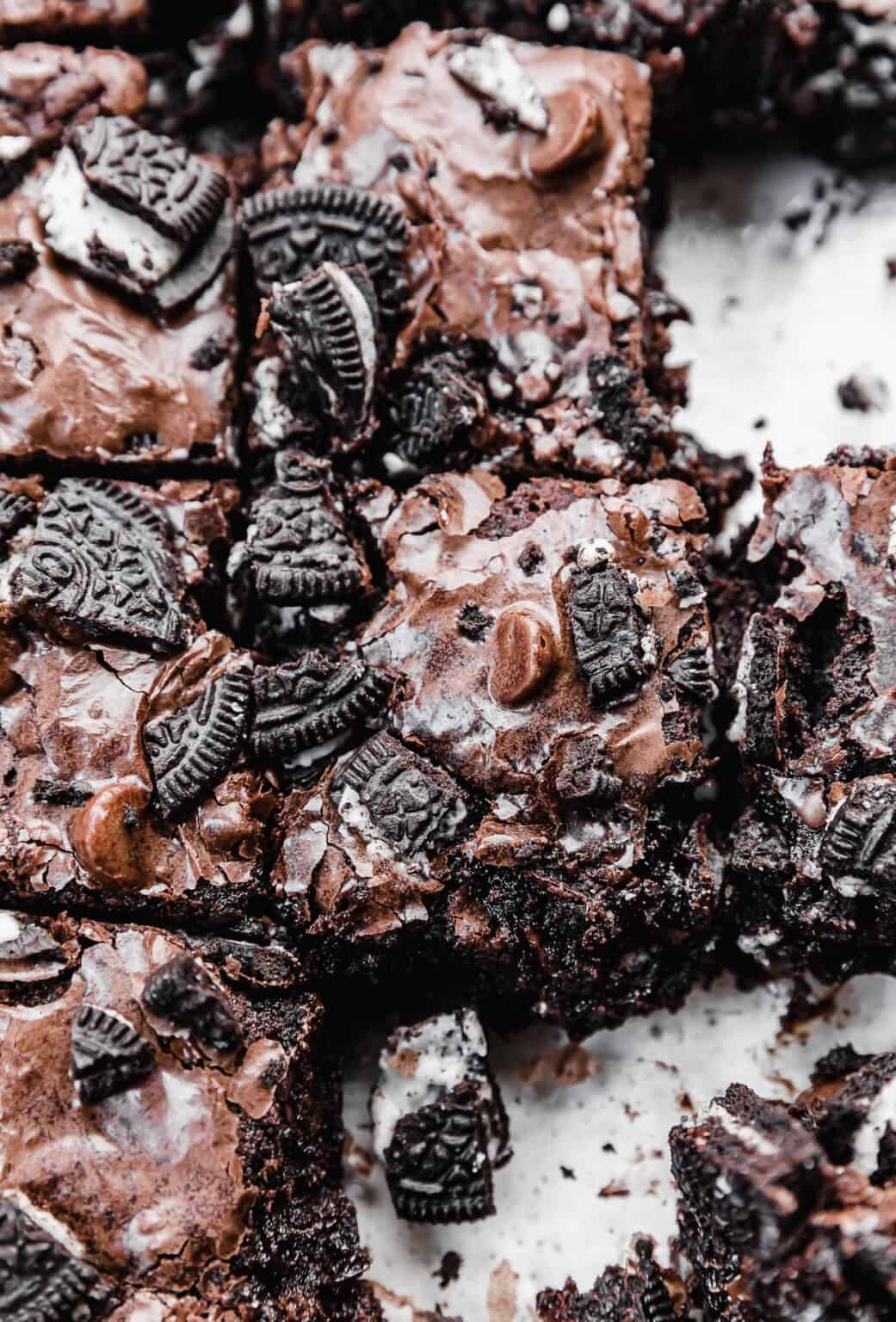 Fudgy Oreo Brownies - Salt &amp; Baker