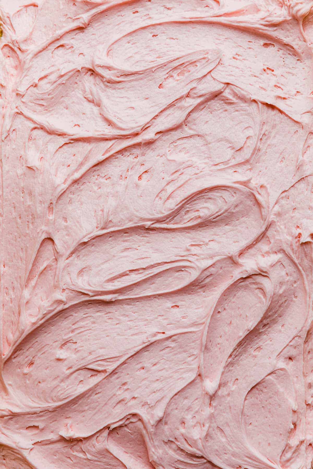 Swirled pink Buttercream Frosting for Sugar Cookies.
