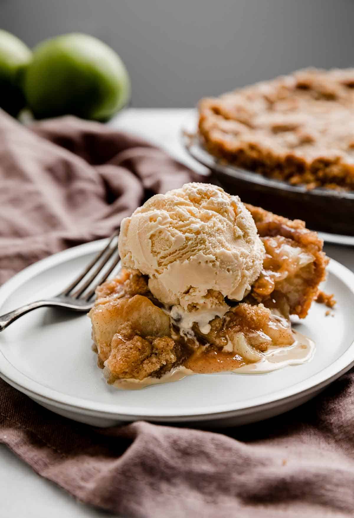 Apple Pie Slice White Background