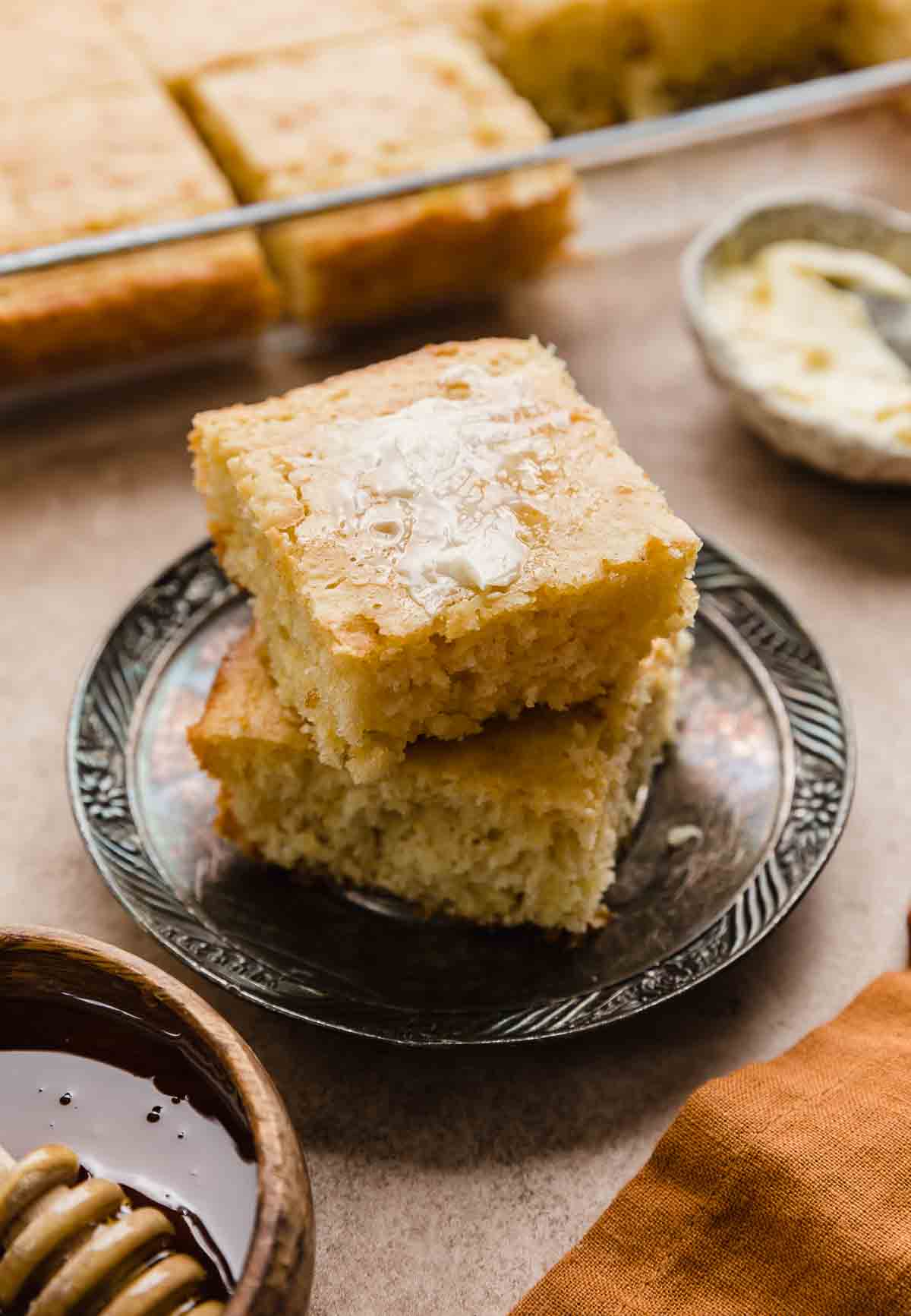 Easy Small batch Cornbread in a Loaf Pan - Lifestyle of a Foodie