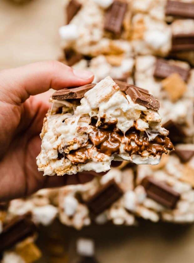 S'more Rice Krispie Treats - Salt & Baker