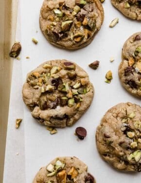 Chocolate Chip and Pistachio Cookies